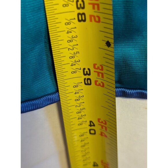 Shadowline Turquoise Nightgown With Embroidered Peacock Feather Design Size L - Picture 4 of 5